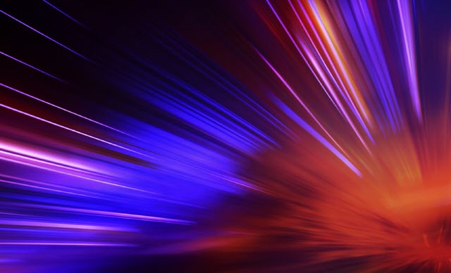 Abstract image of purple and red rays of light